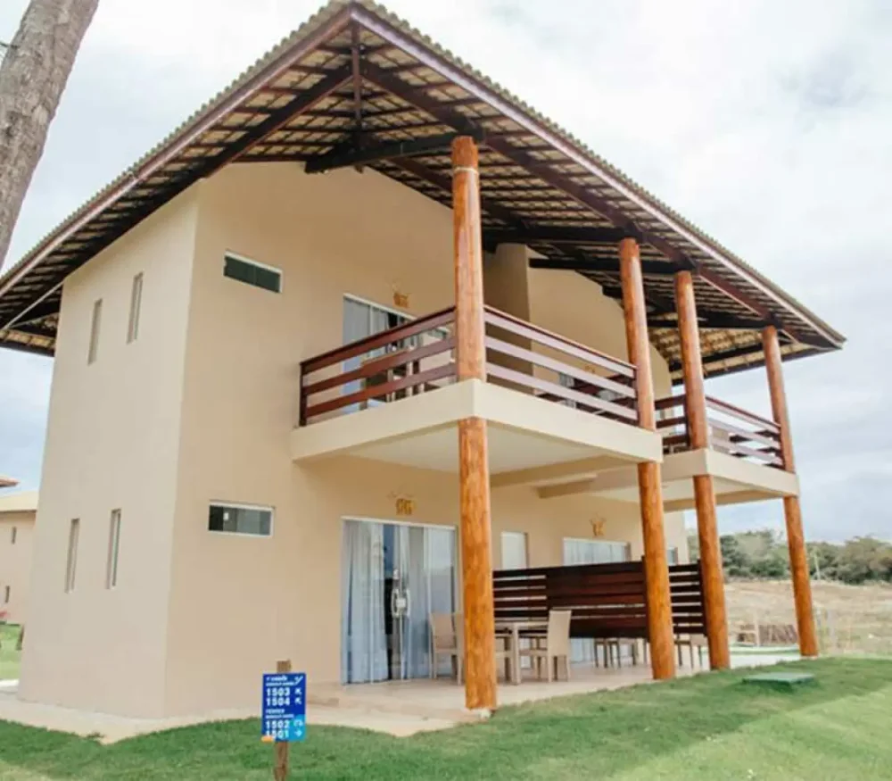 Os bangalôs do Asenza Beach All Inclusive na a Paraíba.